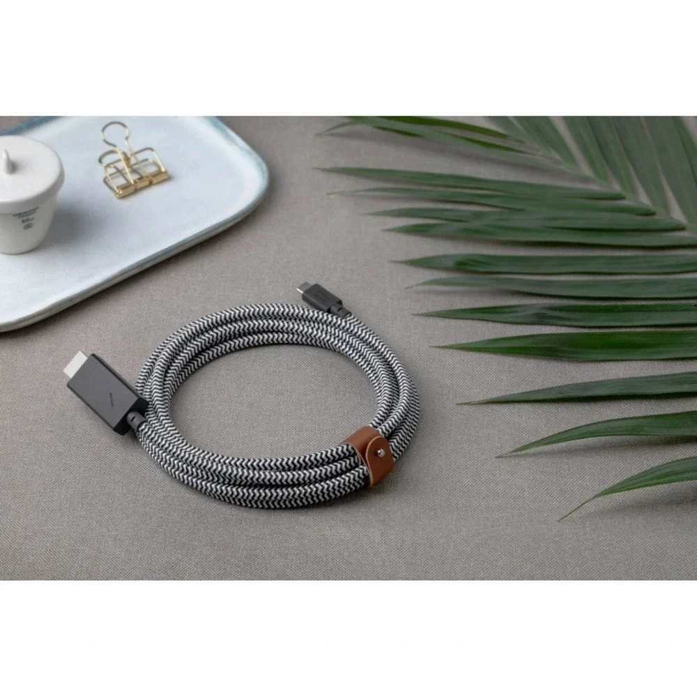 Native Union - USB C‎ to HDMI 4K Video Cable Adapter - 10ft - Zebra